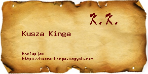 Kusza Kinga névjegykártya
