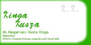 kinga kusza business card